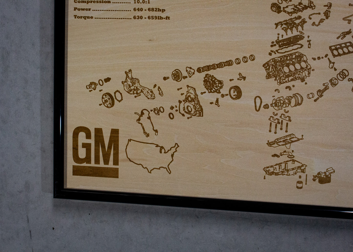 General Motors LT4 6.2L Exploded view poster
