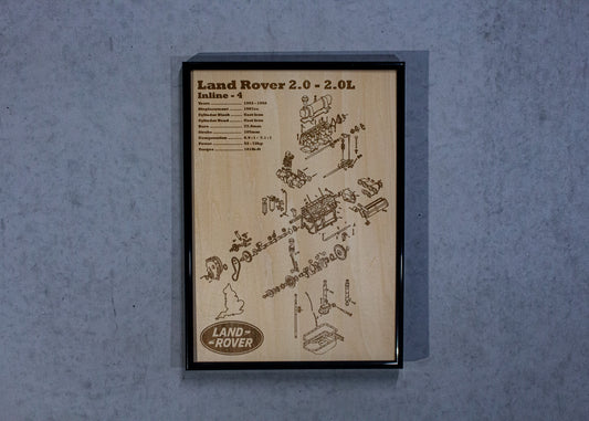 Land Rover 2.0L Exploded view poster