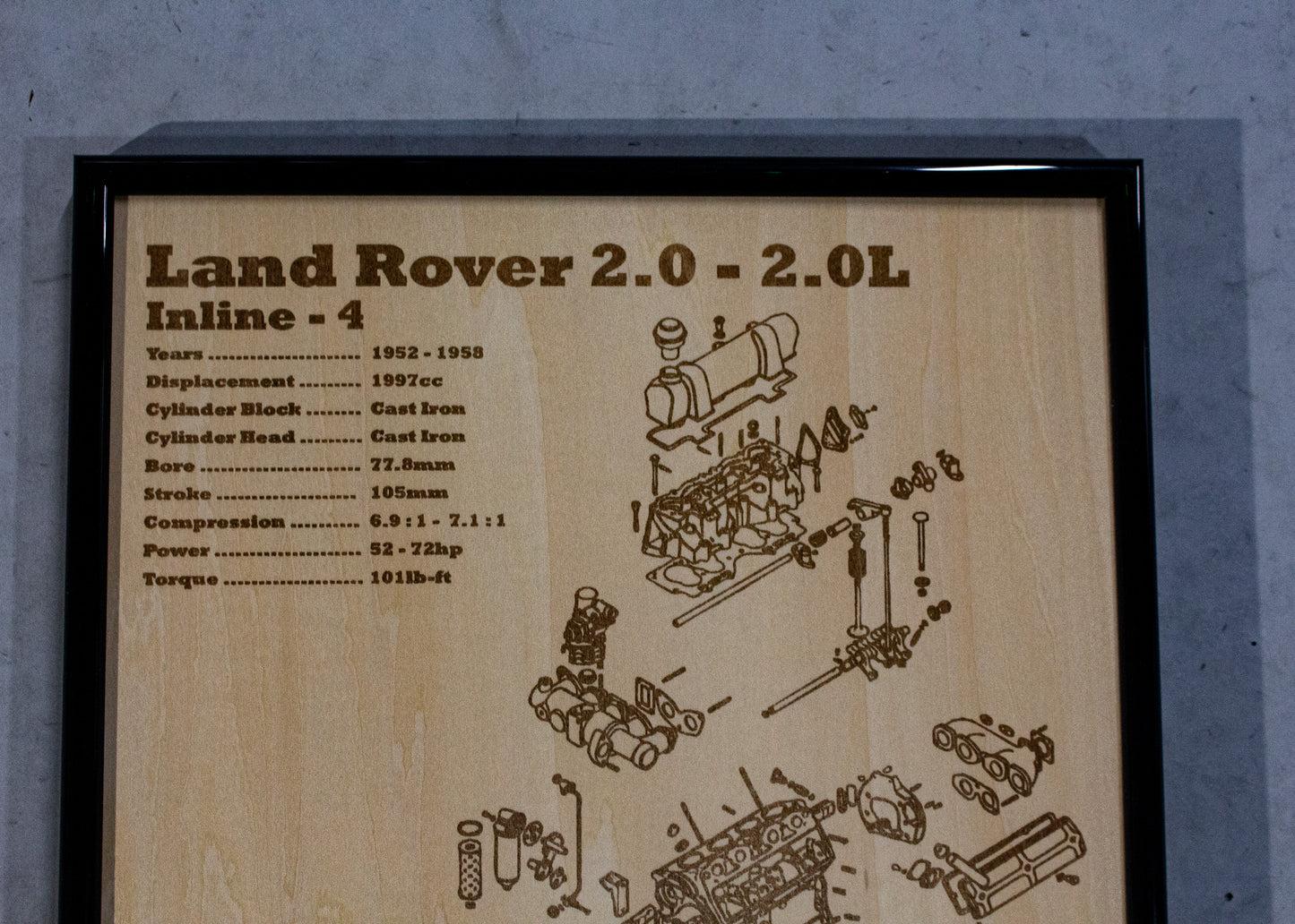 Land Rover 2.0L Exploded view poster