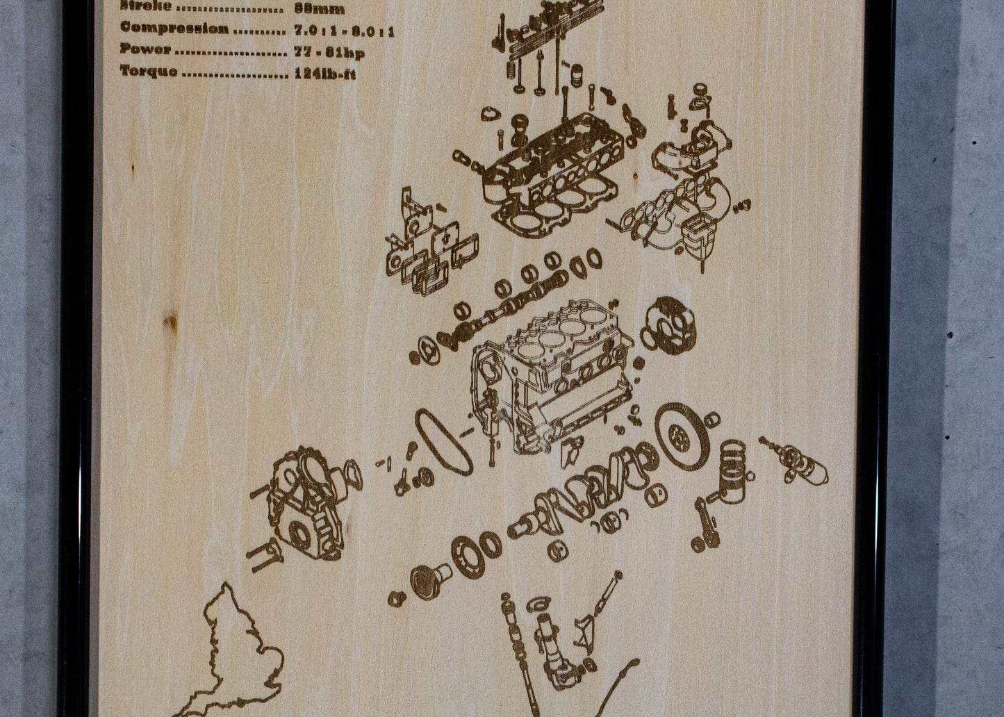 Land Rover 2.25L Exploded view poster