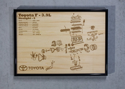 Toyota F 3.9L exploded view poster