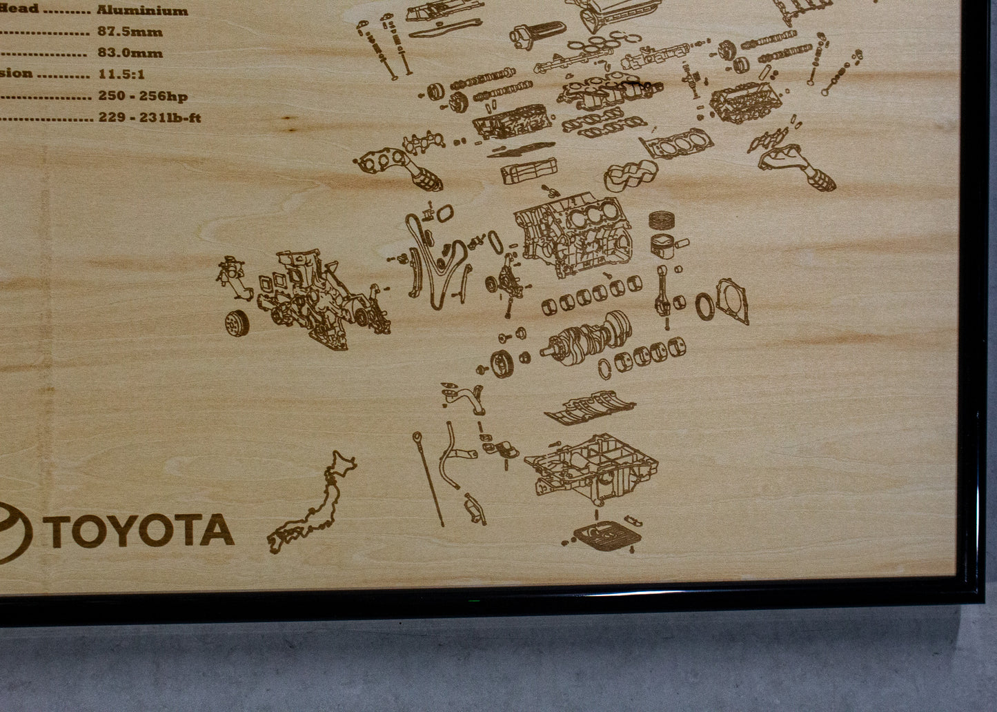 Toyota 3GR-FSE 3.0L Exploded View Poster