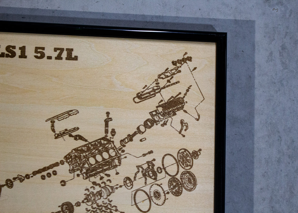 General Motors LS1 5.7L Exploded View Poster – EngineMaps