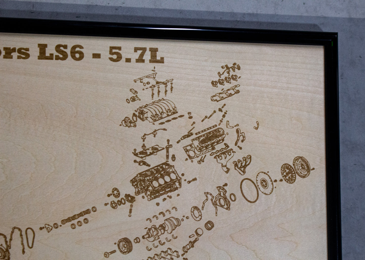General Motors LS6 5.7L Exploded view poster