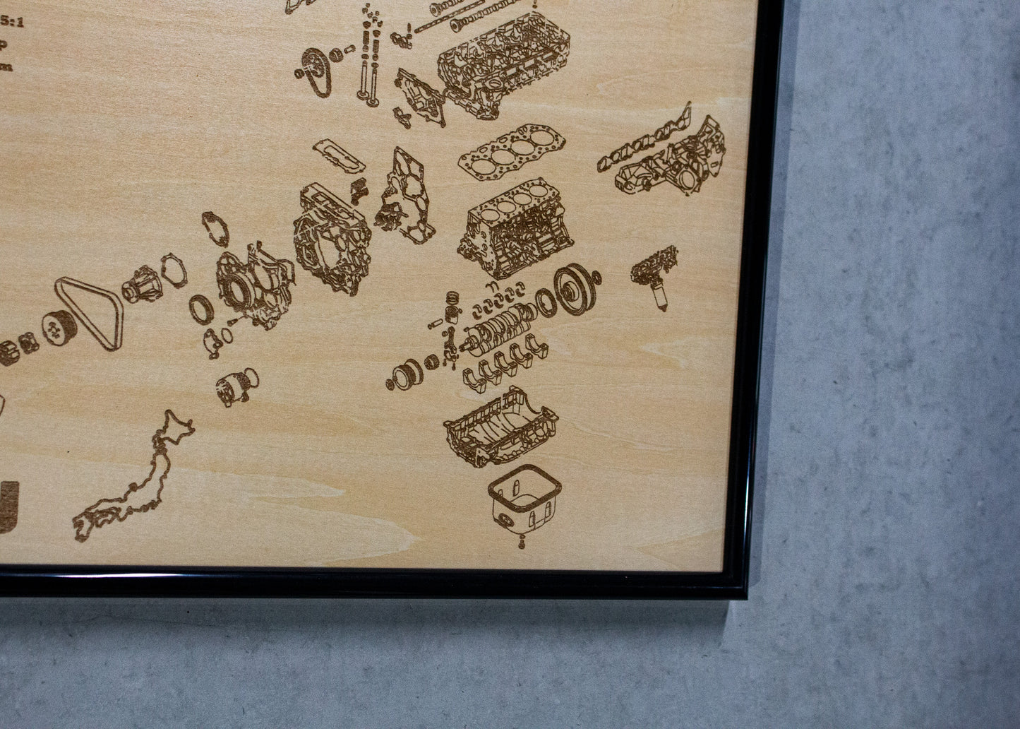 Isuzu 4JJ1 3.0L exploded view poster