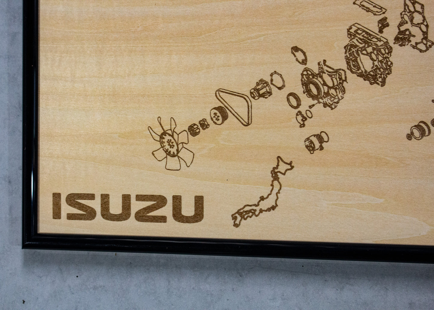 Isuzu 4JJ1 3.0L exploded view poster