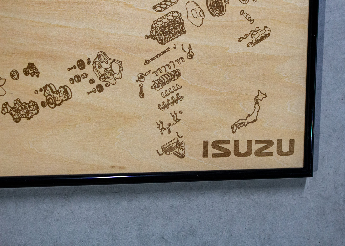 Isuzu 4JB1-T 2.8L Exploded view poster