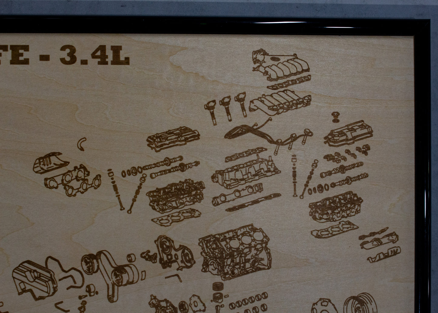 Toyota 5VZ-FE 3.4L Exploded View Poster