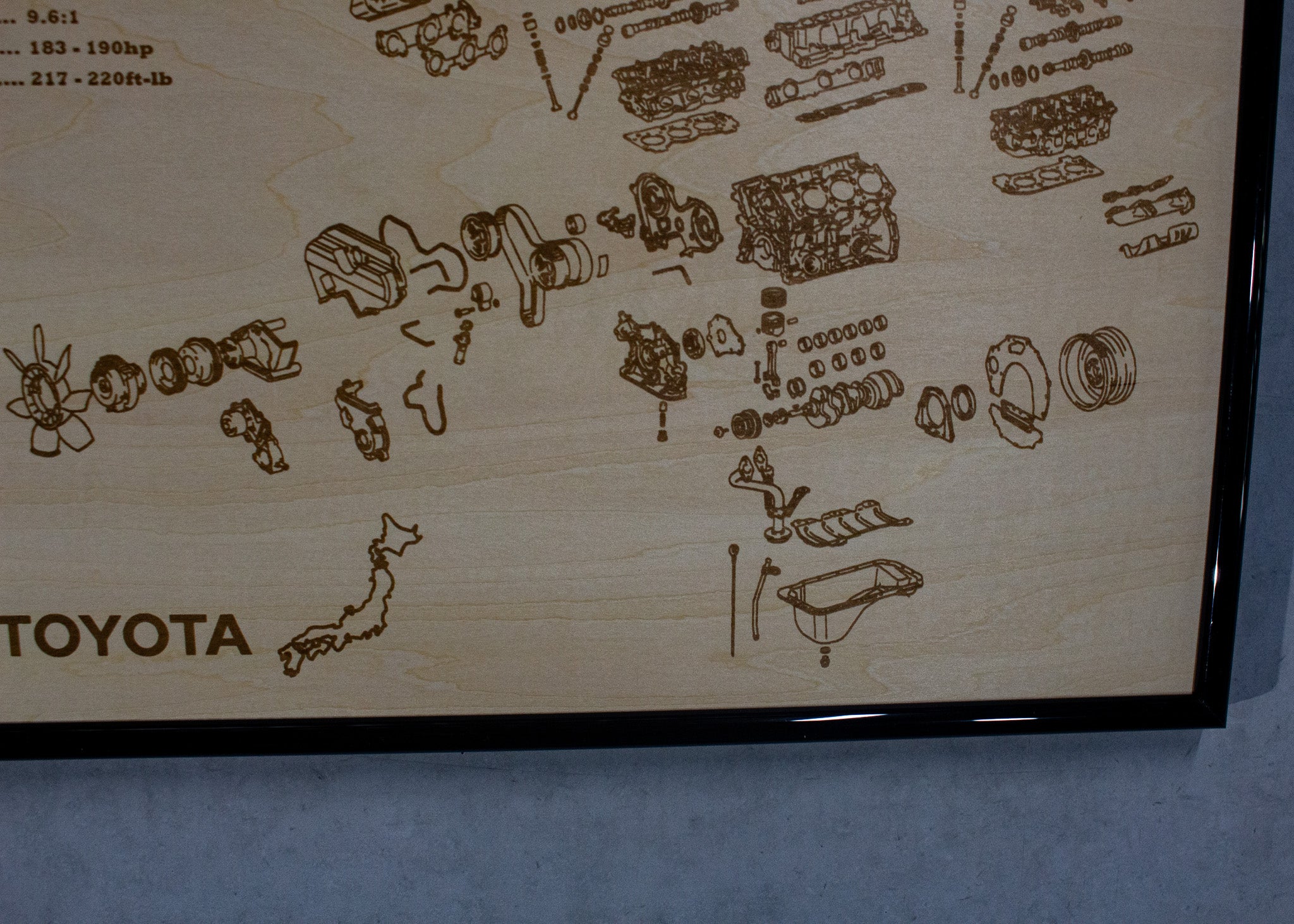 Toyota 5VZ-FE 3.4L Exploded View Poster – EngineMaps
