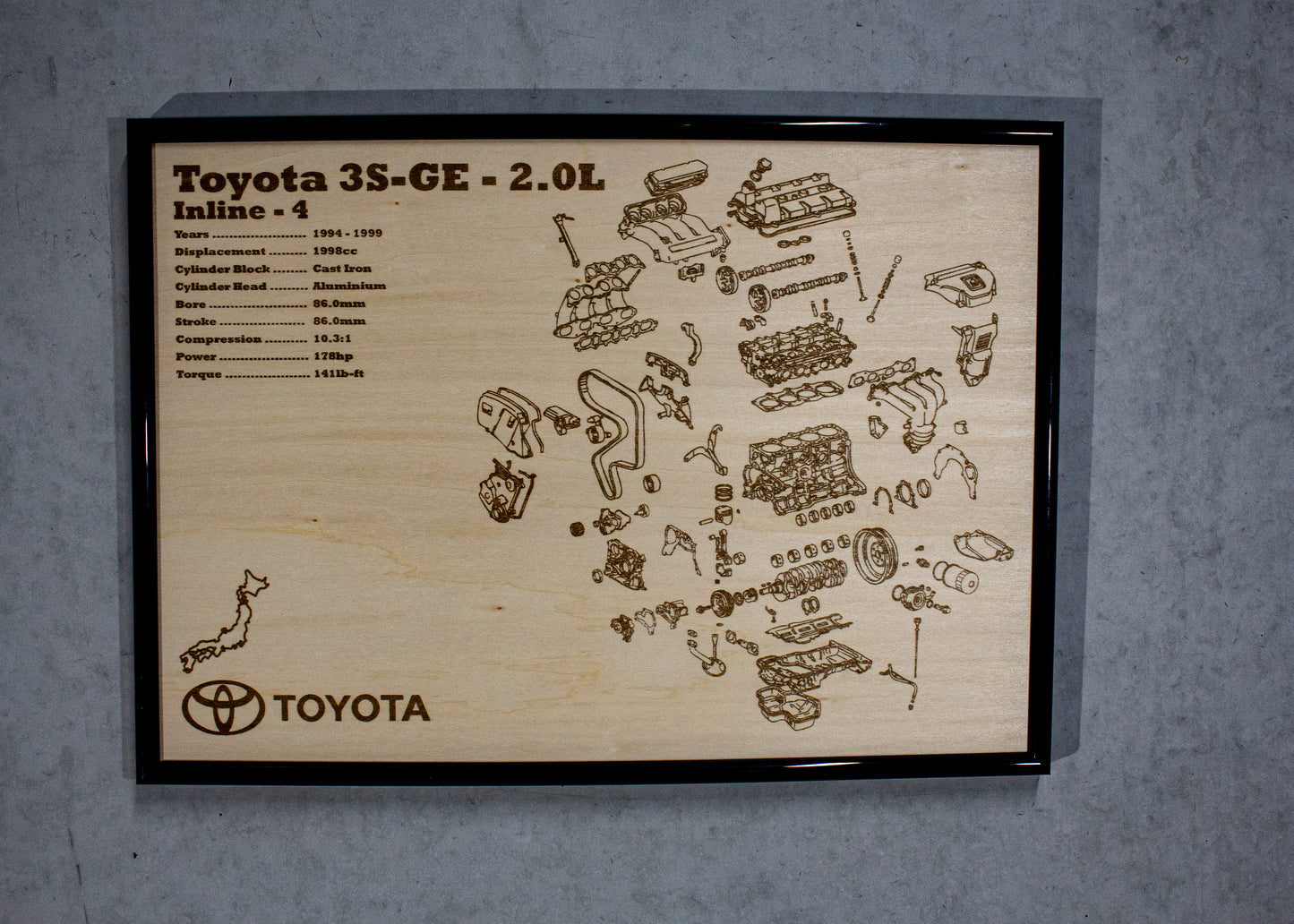 Toyota 3S-GE 2.0L [3rd Gen] Exploded View Poster