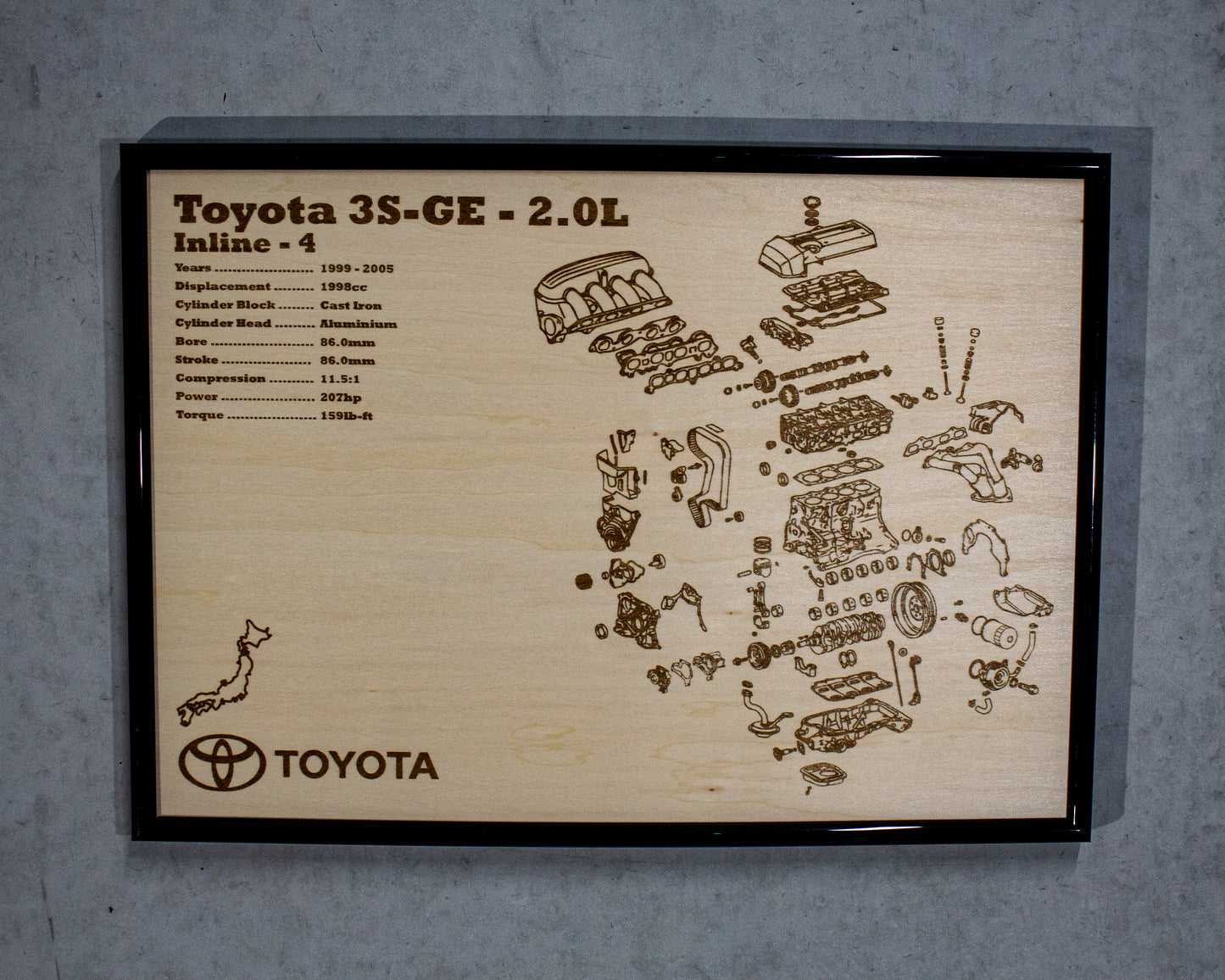Toyota 3S-GE 2.0L [5th Gen] Exploded View Poster