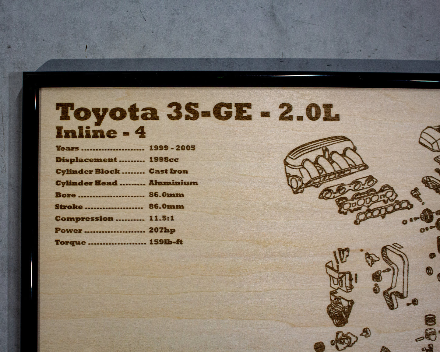 Toyota 3S-GE 2.0L [5th Gen] Exploded View Poster
