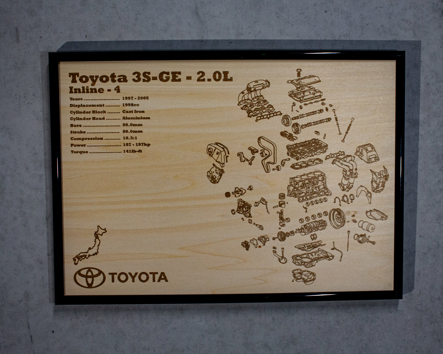 Toyota 3S-GE 2.0L [4th Gen] Exploded View Poster