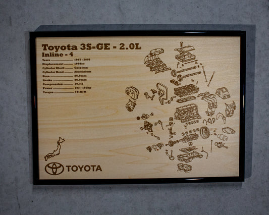 Toyota 3S-GE 2.0L [4th Gen] Exploded View Poster