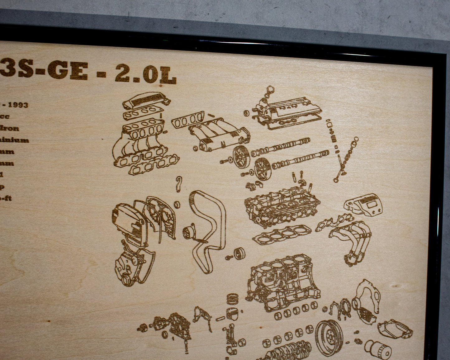 Toyota 3S-GE 2.0L [2nd Gen] Exploded View Poster