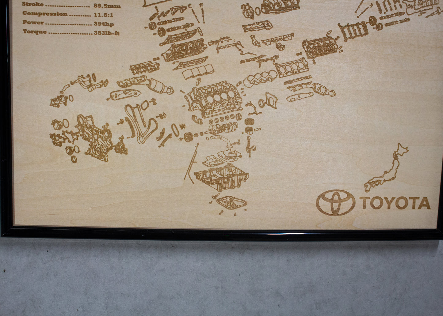 Toyota 2UR-FSE 5.0L Exploded View Poster