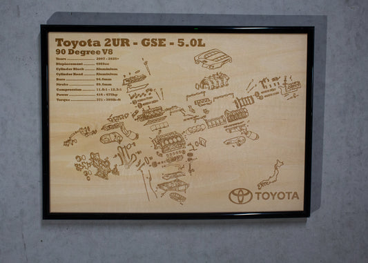 Toyota 2UR-GSE 5.0L Exploded View Poster