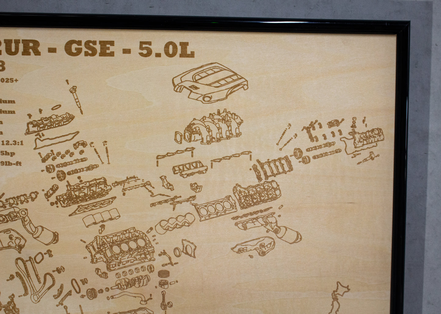 Toyota 2UR-GSE 5.0L Exploded View Poster