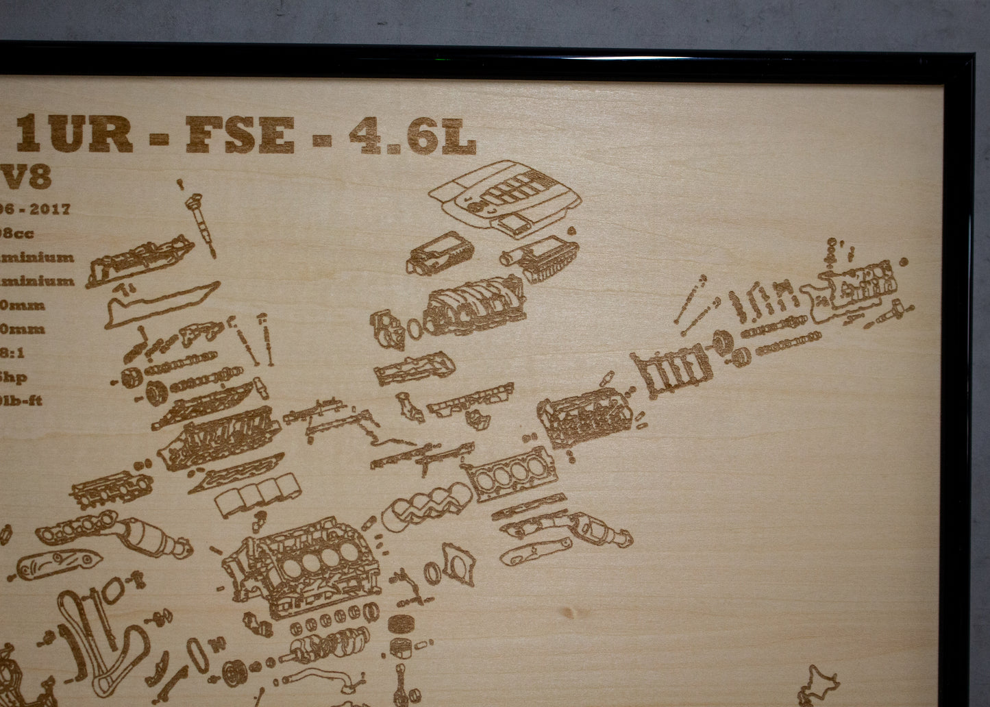 Toyota 1UR-FSE 4.6L Exploded View Poster