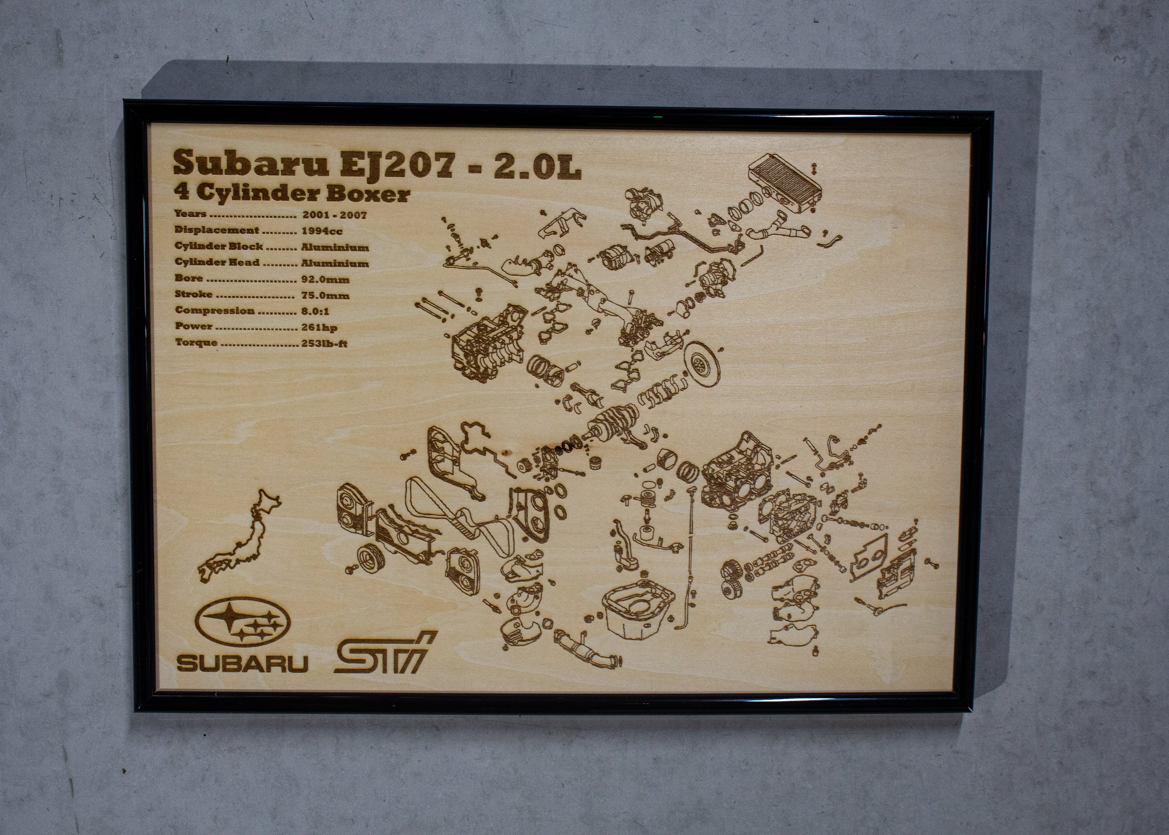 minimum ページ Subaru EJ207 2.0L [VCT] Exploded View Poster – EngineMaps