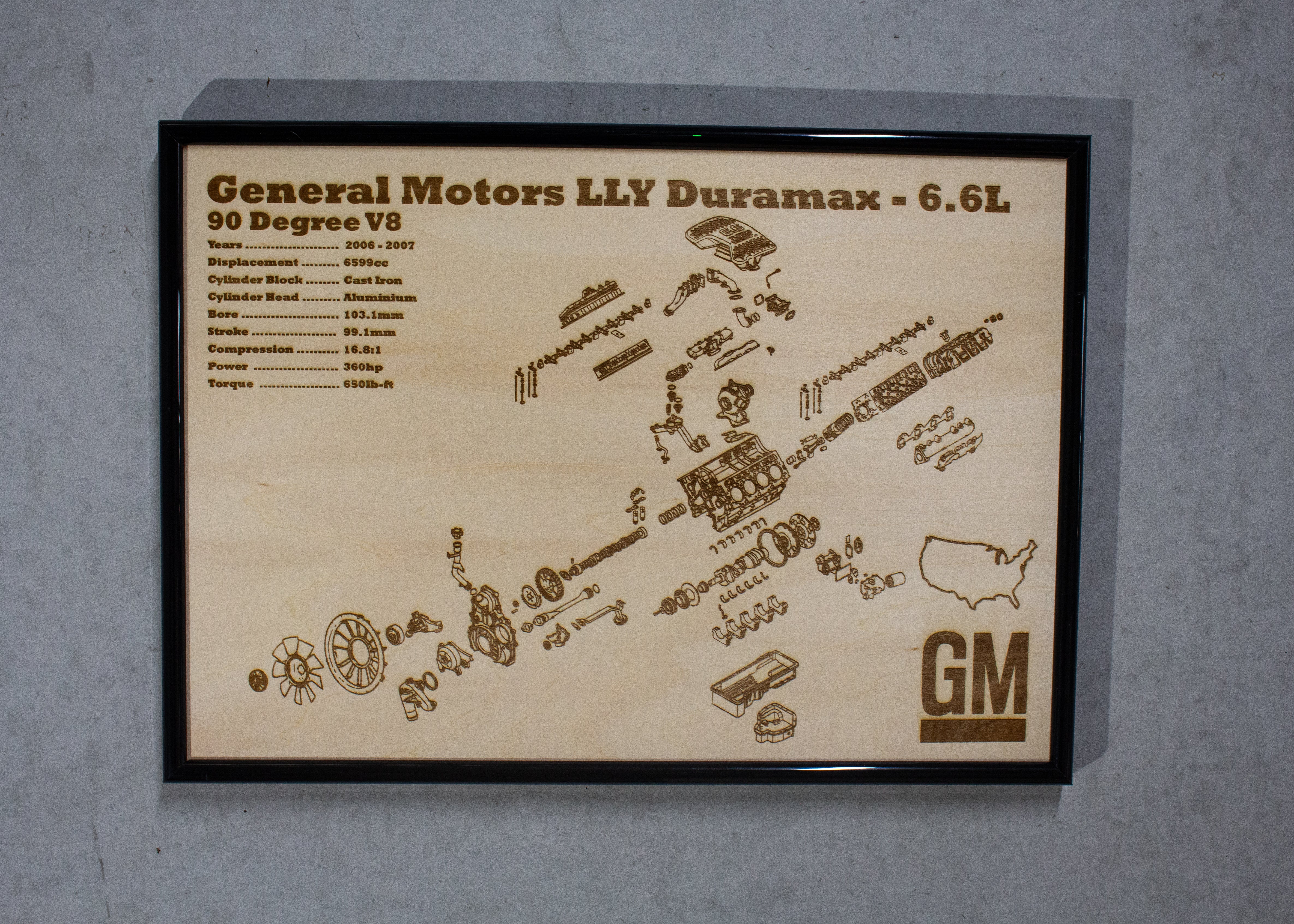 ˖ ᨦ ദ ‎۟ ࣭ページ General Motors Duramax LLY 6.6L Exploded View Poster – EngineMaps