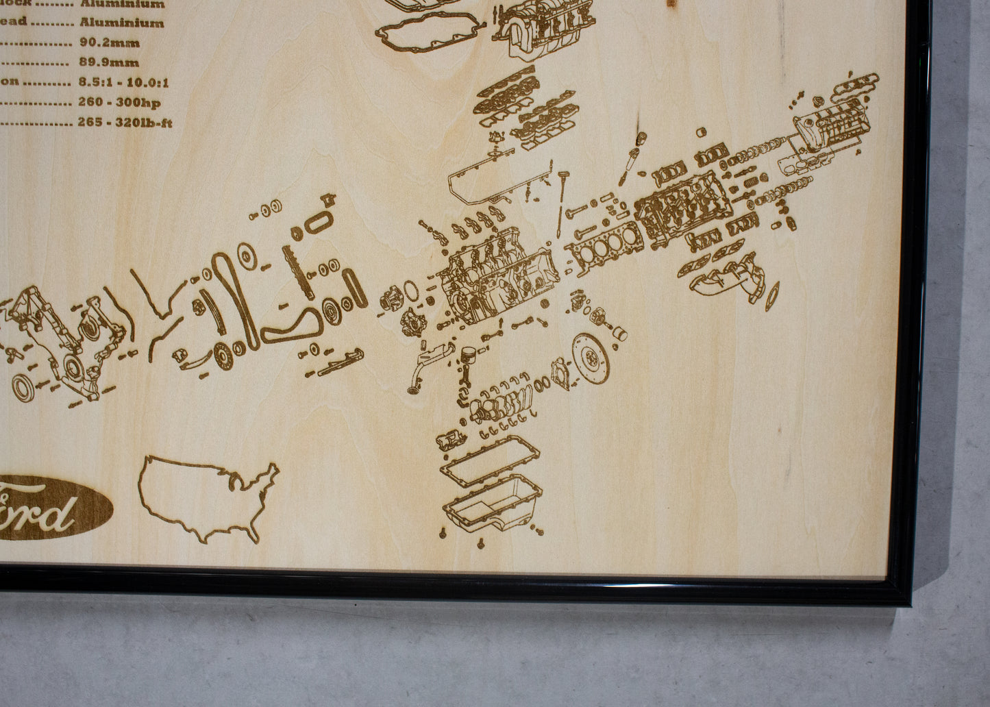 Ford Modular 4v 4.6L [Naturally Aspirated] exploded view poster