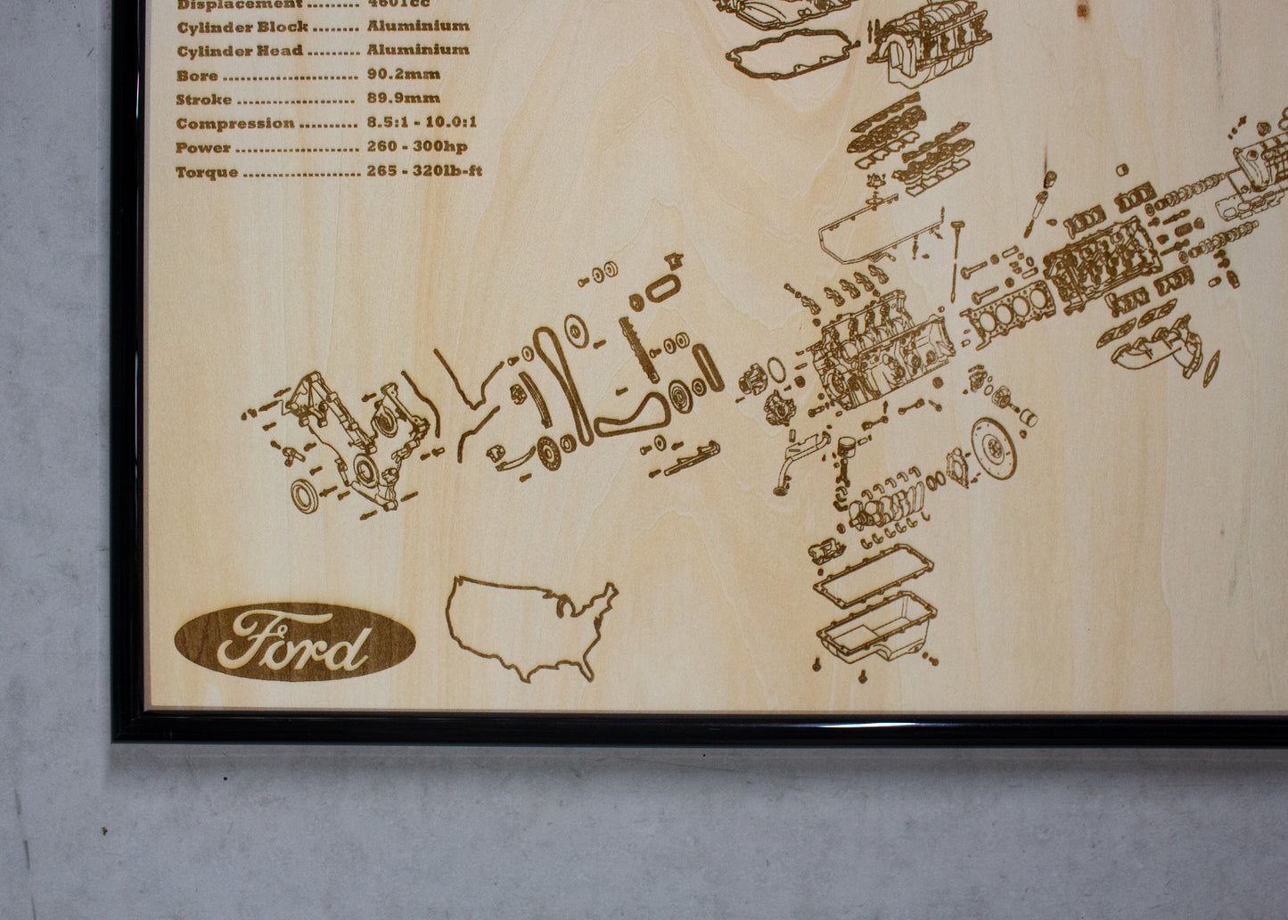 Ford Modular 4v 4.6L [Naturally Aspirated] exploded view poster