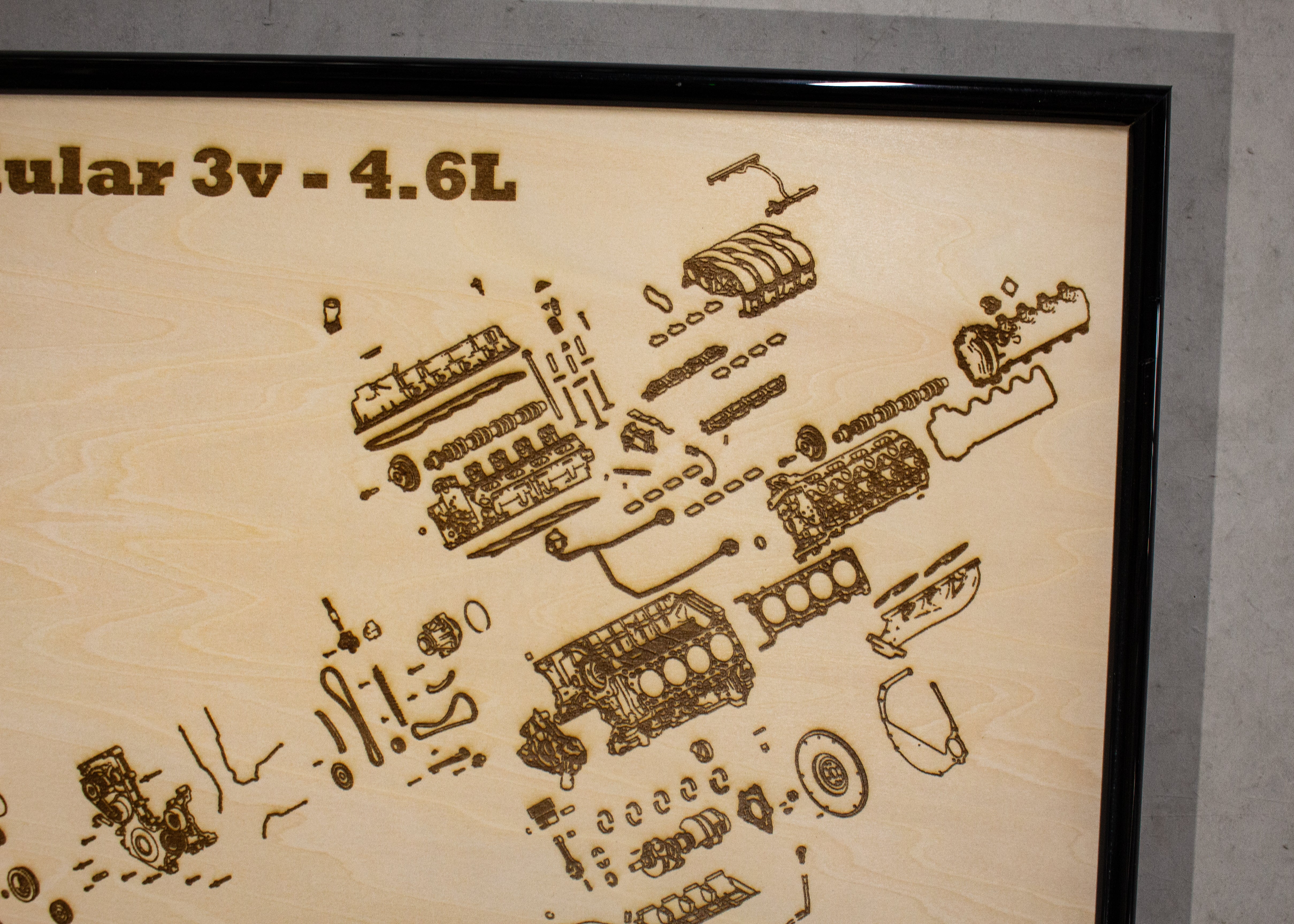 Ford Modular 3v 4.6L exploded view poster – EngineMaps