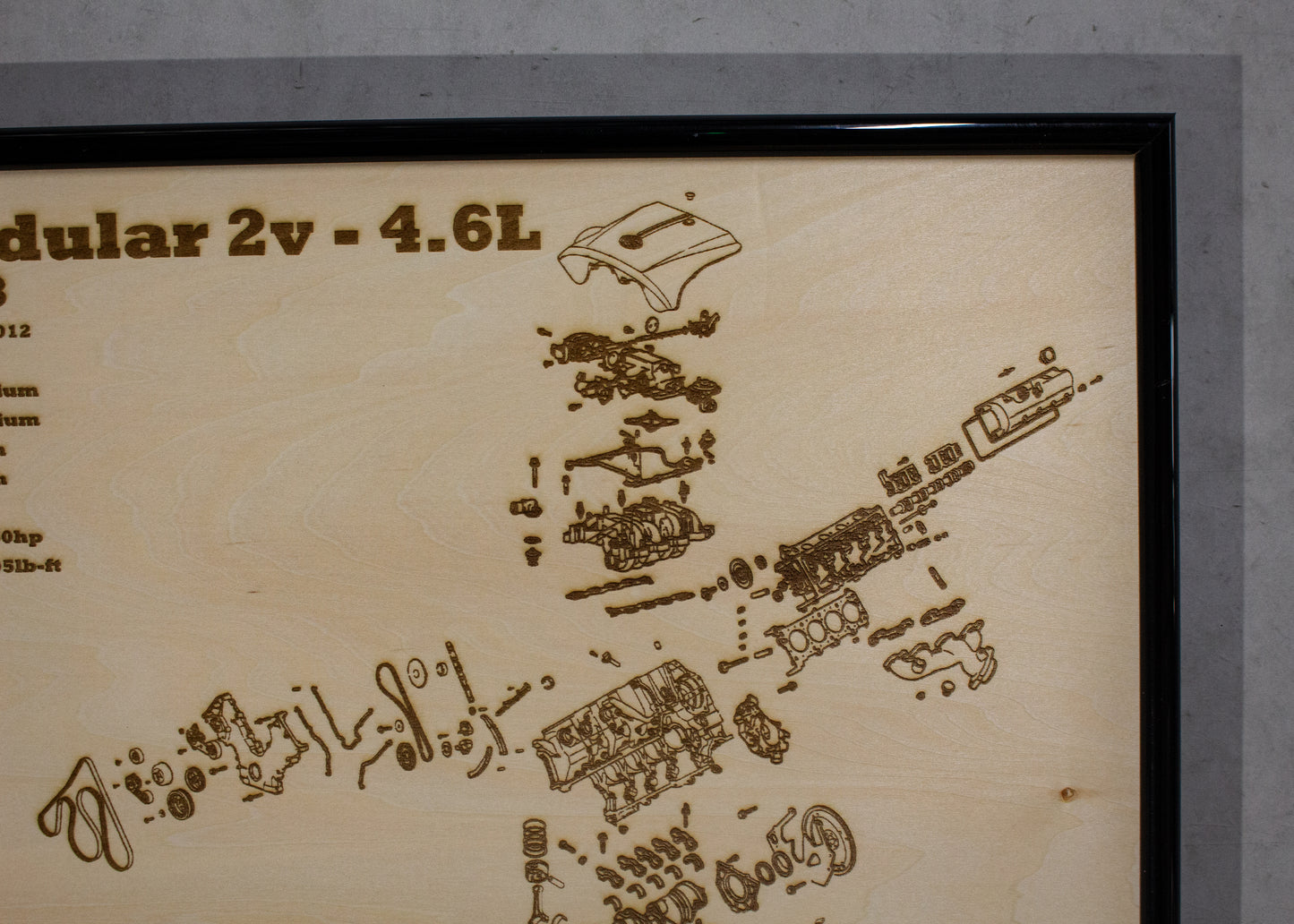 Ford Modular 2v 4.6L exploded view poster