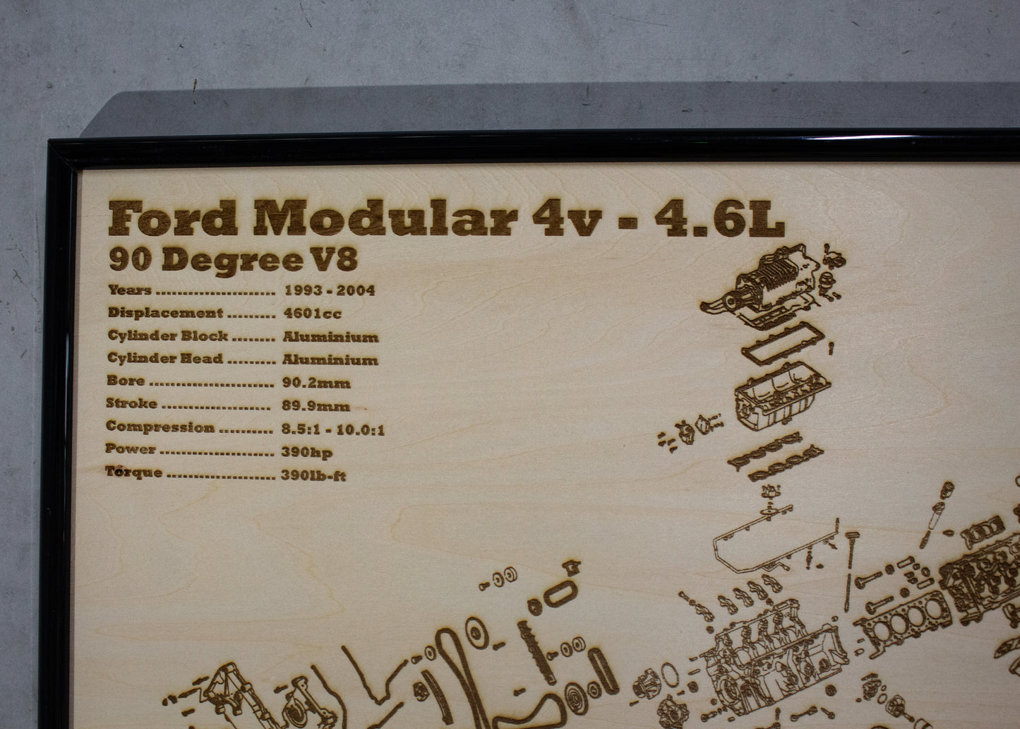 Ford Modular 4v 4.6L [Supercharged] exploded view poster