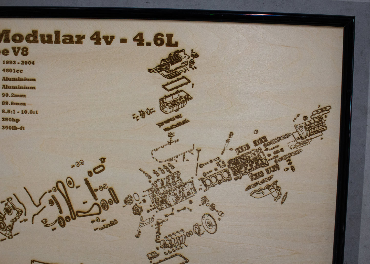 Ford Modular 4v 4.6L [Supercharged] exploded view poster