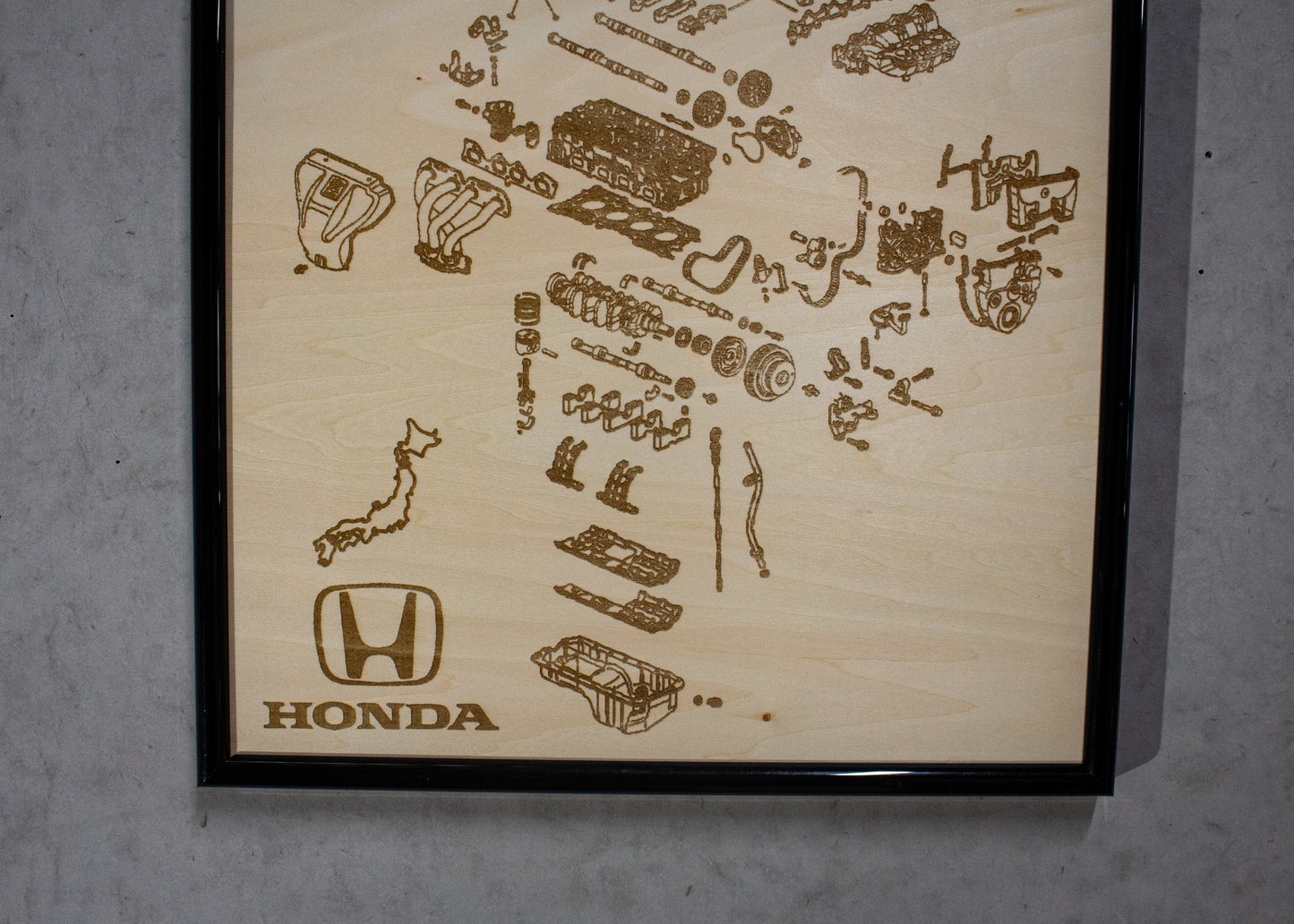 Honda F20B 2.0L Exploded View Poster
