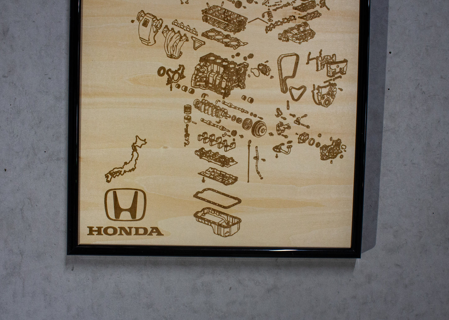 Honda F20A 2.0L Exploded View Poster