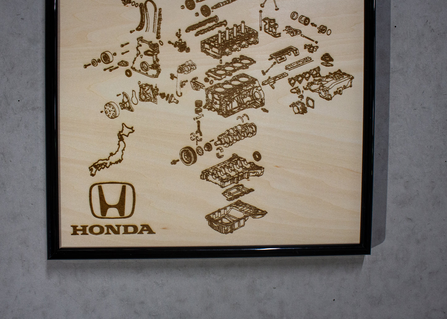 Honda F20C 2.0L Exploded View Poster