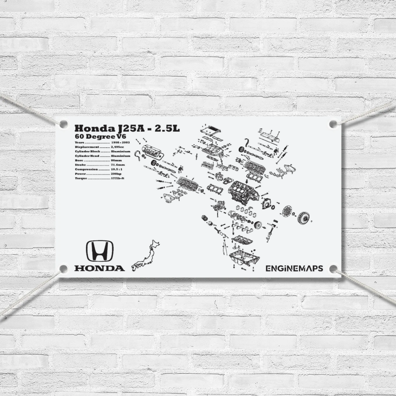 Honda J25A 2.5L Exploded View Banner