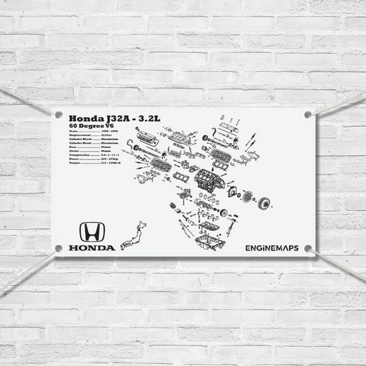 Honda J32A 3.2L Exploded View Banner