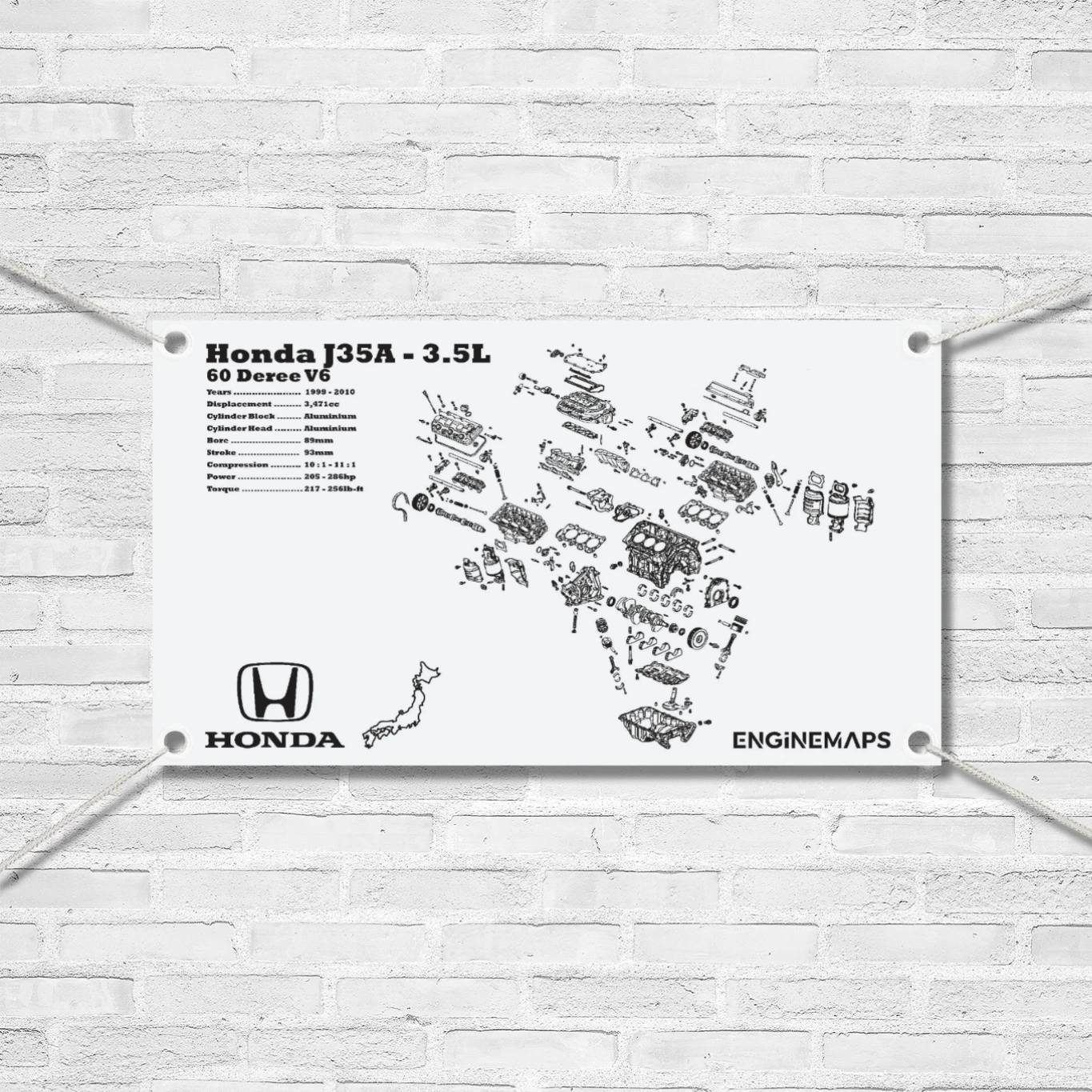 Honda J35A 3.5L Exploded View Banner