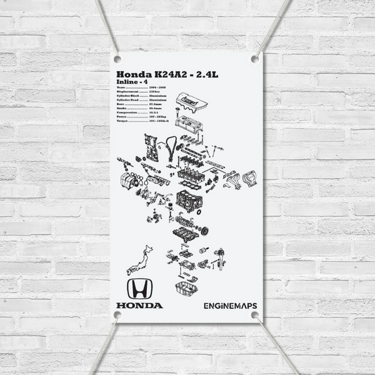 Honda K24A2 2.4L Exploded View Banner