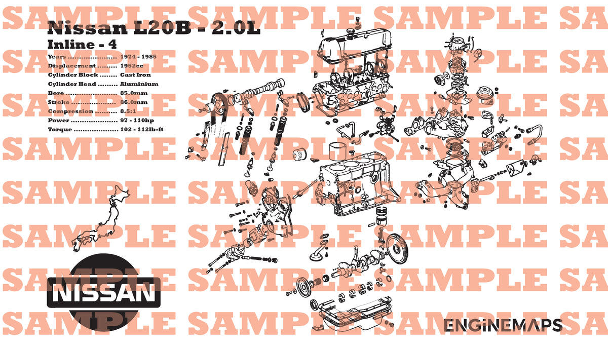 Nissan L20B 2.0L Exploded View Banner