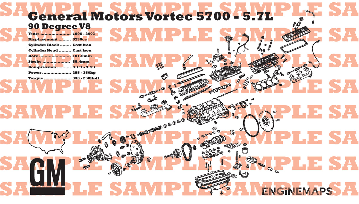 General Motors L31 5.7L Exploded View Banner