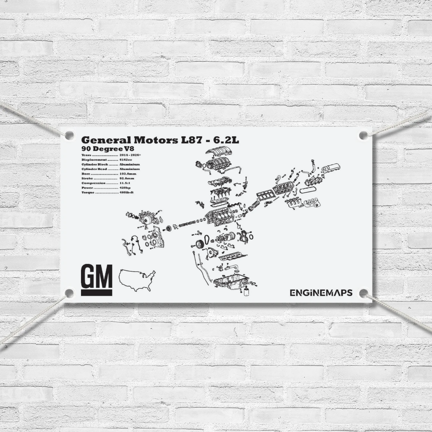 General Motors L87 6.2L Exploded View Banner