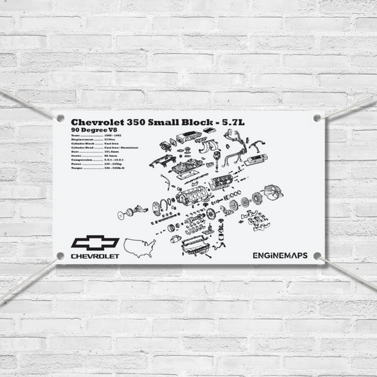 Chevrolet L98 350 small block 5.7L exploded view banner