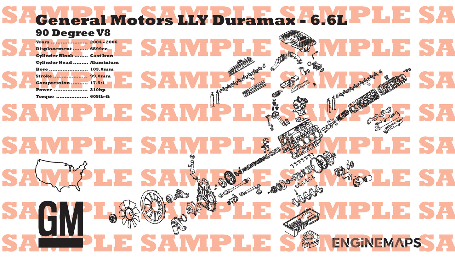 General Motors Duramax LLY 6.6L Exploded View Banner