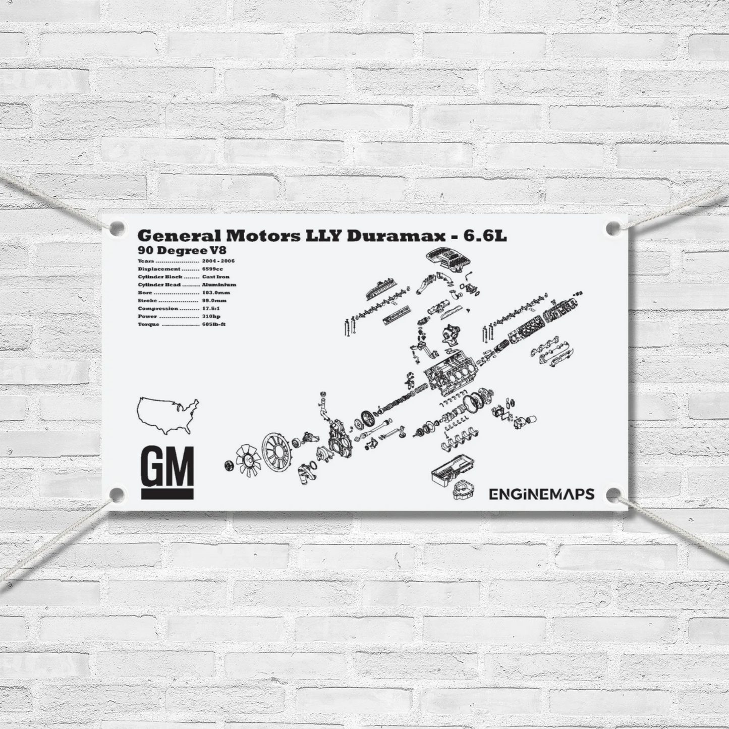 General Motors Duramax LLY 6.6L Exploded View Banner