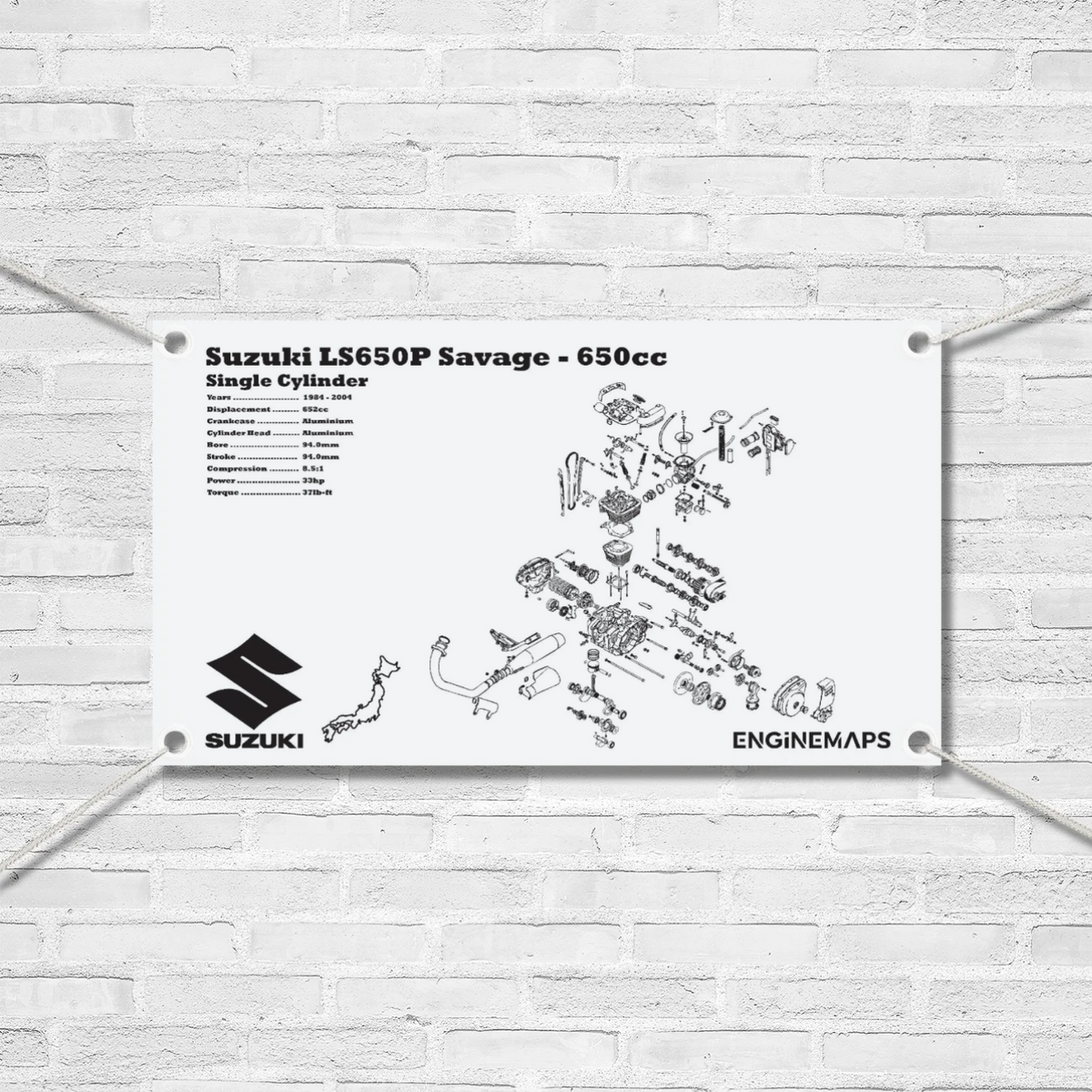 Suzuki LS650P Savage 650cc Exploded View Banner [4 Speed] – EngineMaps