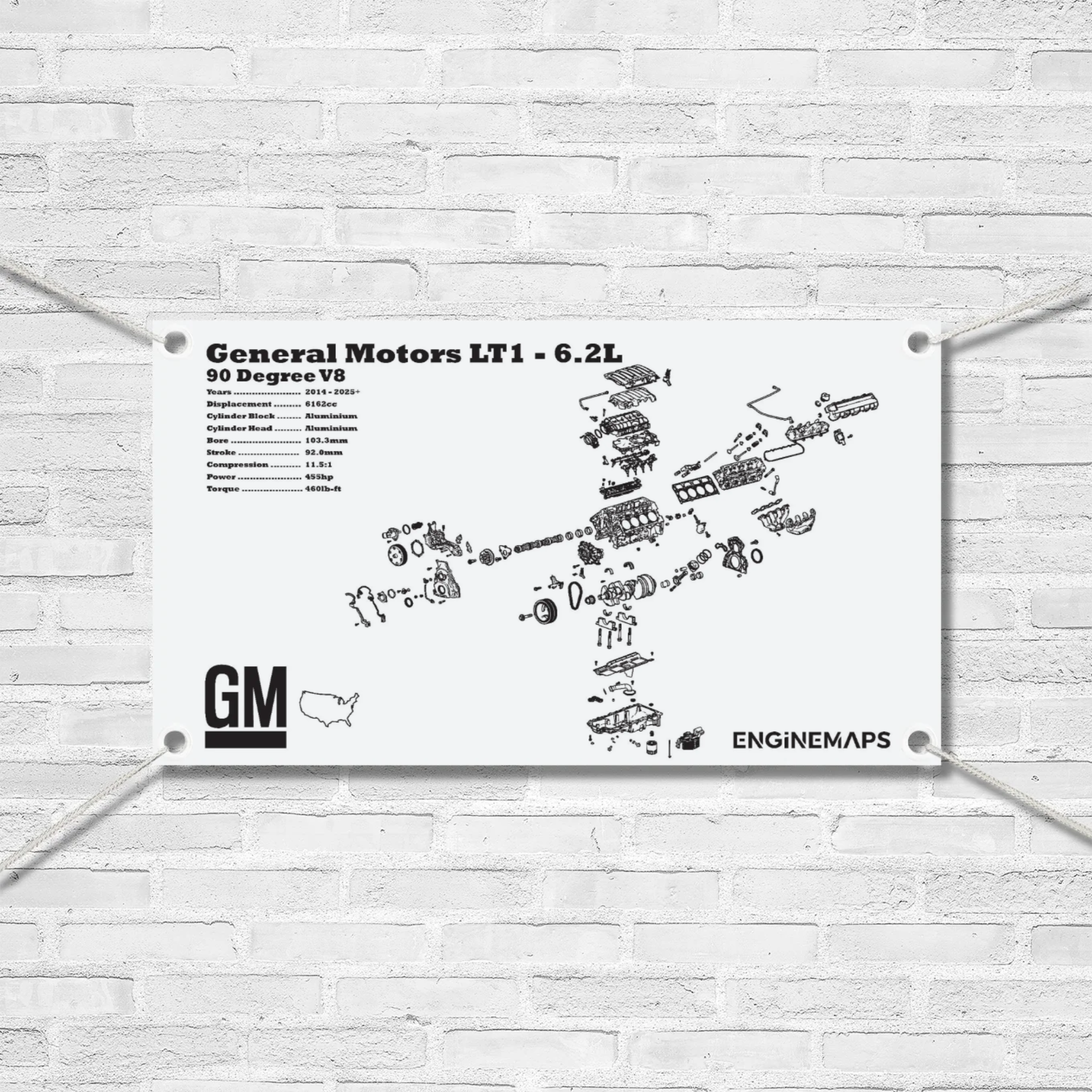 General Motors LT1 [Dry Sump] 6.2L Exploded View Banner – EngineMaps