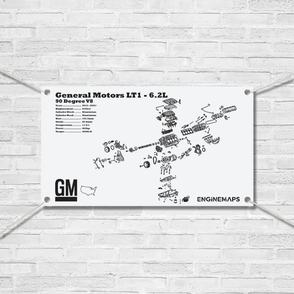 General Motors LT1 [Dry Sump] 6.2L Exploded View Banner – EngineMaps