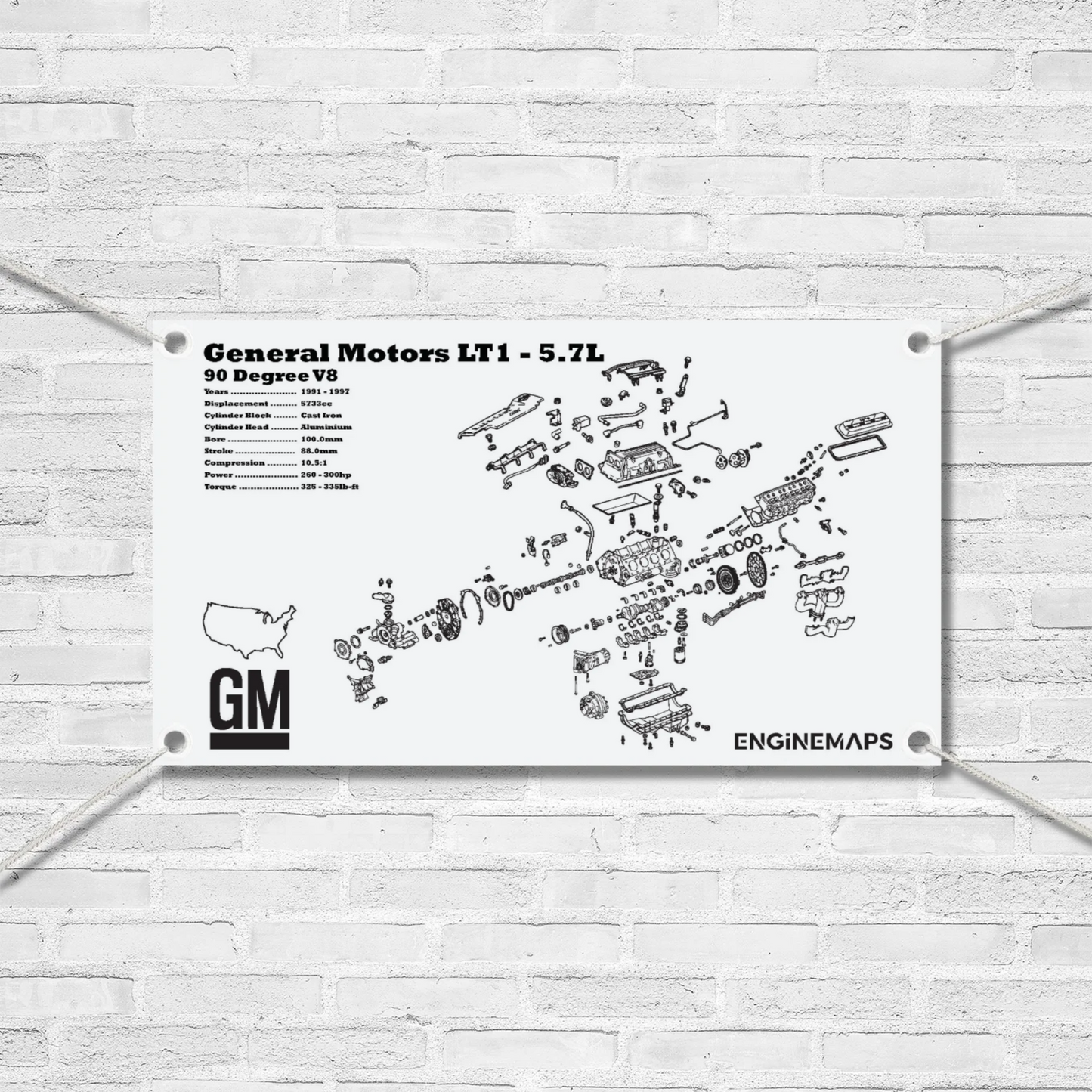 General Motors LT1 [GEN 2] 5.7L Exploded View Banner