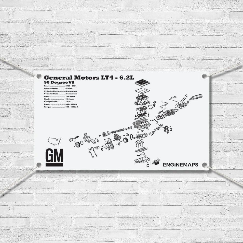 General Motors LT4 6.2L Exploded View Banner – EngineMaps