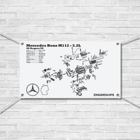 Mercedes Benz M112.954 3.2L exploded view banner